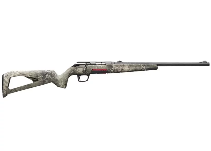 Winchester Xpert bolt-action .22 LR rifle, 18 inch barrel, TrueTimber Strata camo stock
