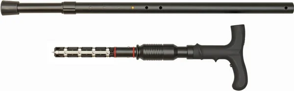 PSP ZAP Covert Cane stun cane with LED, black, rechargeable battery