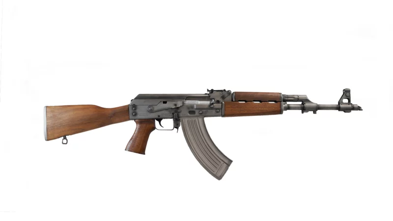 Zastava ZPAPM70 7.62x39 16.3in Battleworn Cerakote with dark walnut furniture