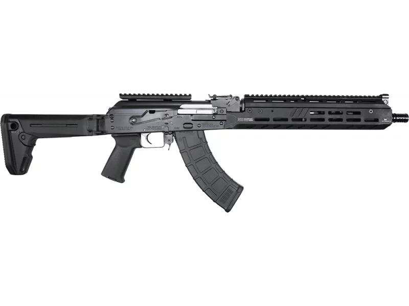 Zastava ZPAPM70 7.62x39 black rifle with Magpul Zhukov side folding stock and M-LOK handguard